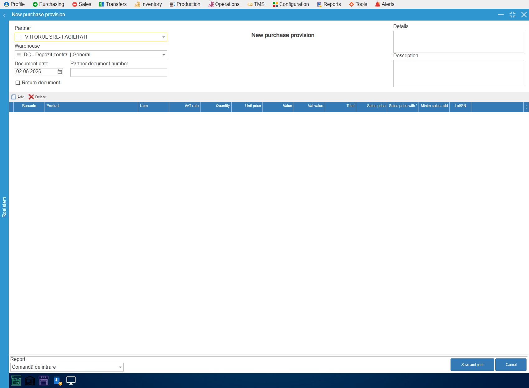 Rosistem WMS Dashboard