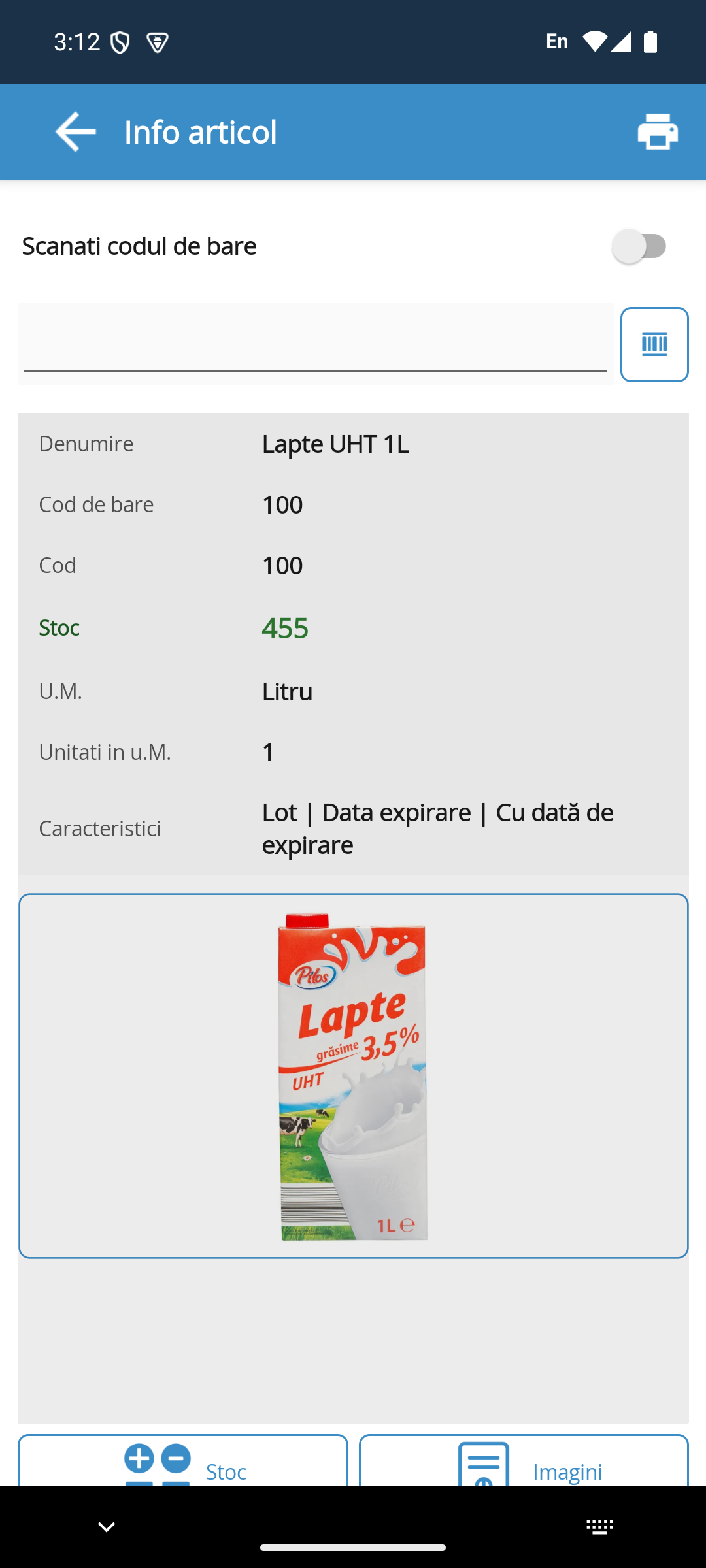 Info articol & stoc
